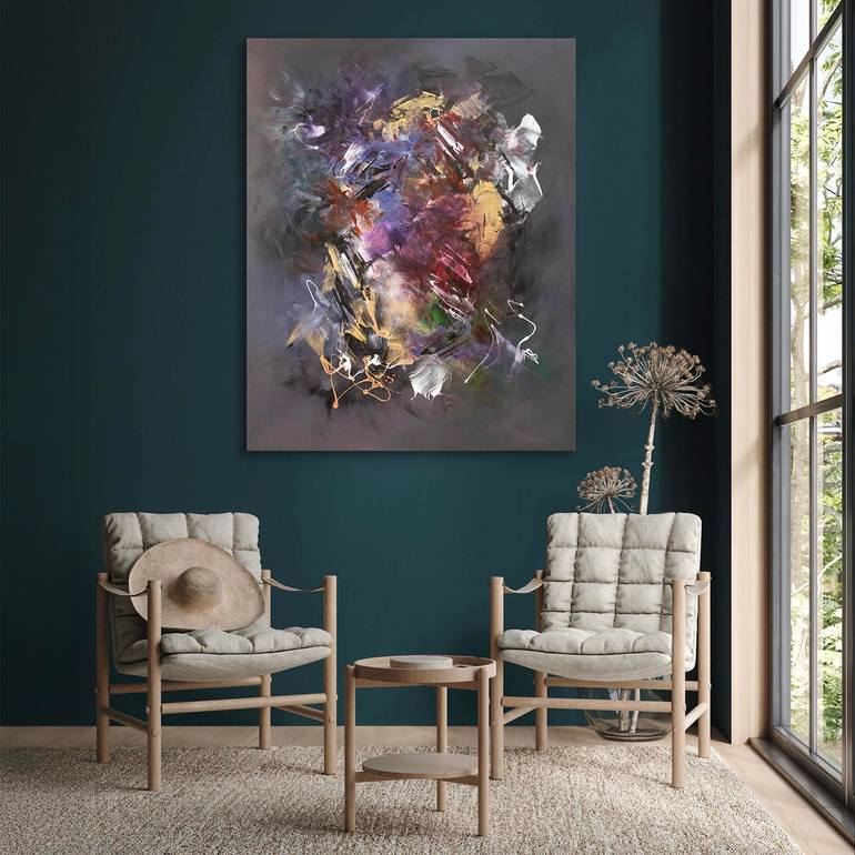 Original Abstract Expressionism Abstract Painting by Paresh Nrshinga Frsa
