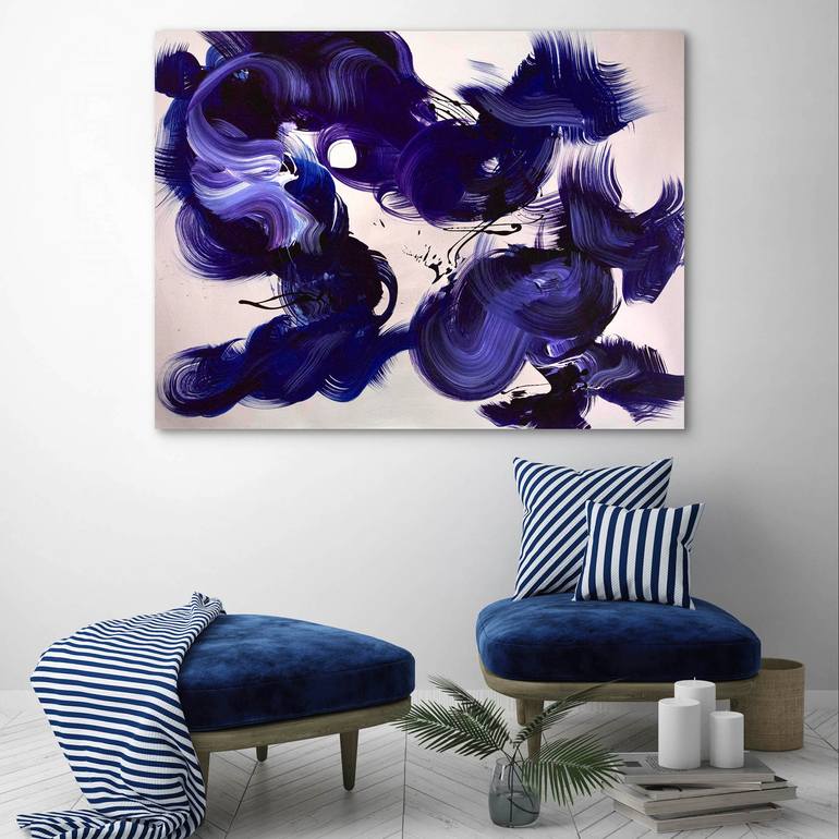 Original Abstract Expressionism Abstract Painting by Paresh Nrshinga Frsa