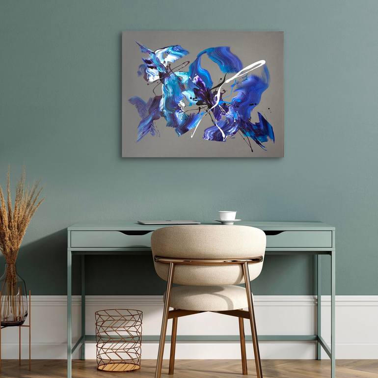 Original Abstract Expressionism Abstract Painting by Paresh Nrshinga Frsa