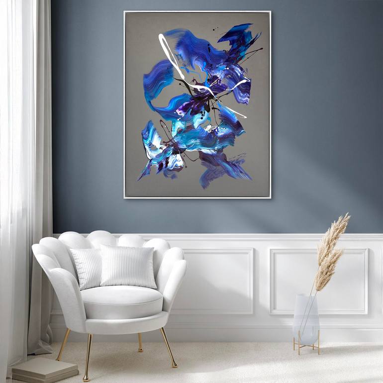 Original Abstract Expressionism Abstract Painting by Paresh Nrshinga Frsa