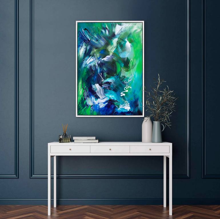 Original Abstract Expressionism Abstract Painting by Paresh Nrshinga Frsa