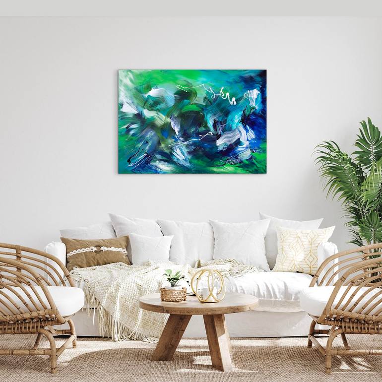 Original Abstract Expressionism Abstract Painting by Paresh Nrshinga Frsa
