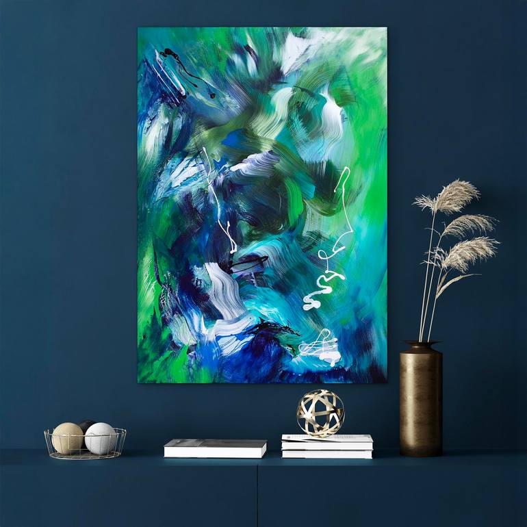 Original Abstract Expressionism Abstract Painting by Paresh Nrshinga Frsa