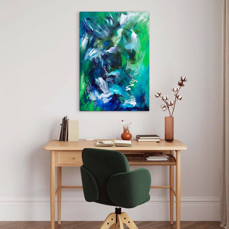 Original Abstract Expressionism Abstract Painting by Paresh Nrshinga Frsa