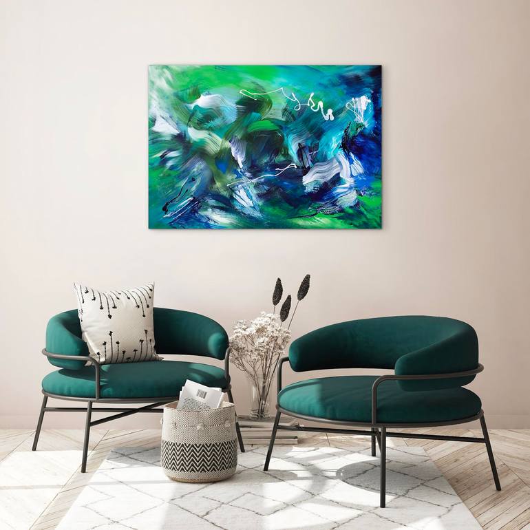 Original Abstract Expressionism Abstract Painting by Paresh Nrshinga Frsa