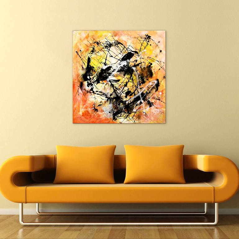 Original Abstract Expressionism Abstract Painting by Paresh Nrshinga Frsa