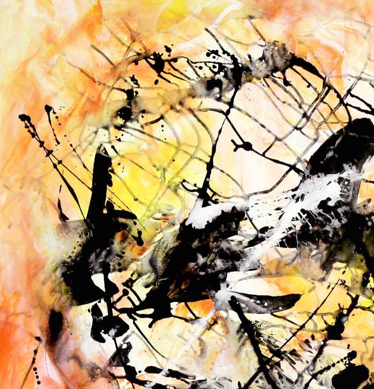 Original Abstract Expressionism Abstract Painting by Paresh Nrshinga Frsa