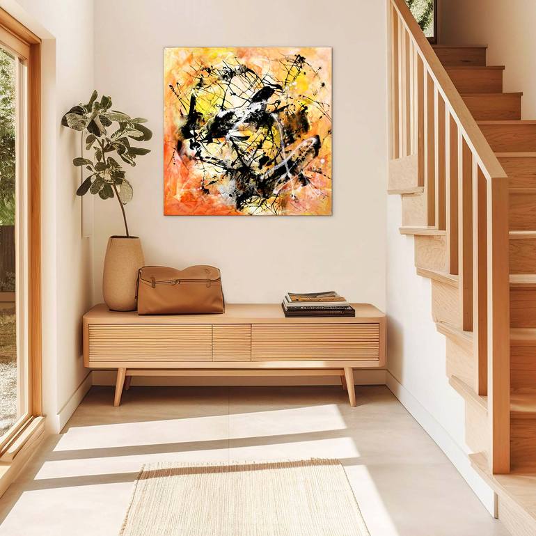 Original Abstract Expressionism Abstract Painting by Paresh Nrshinga Frsa