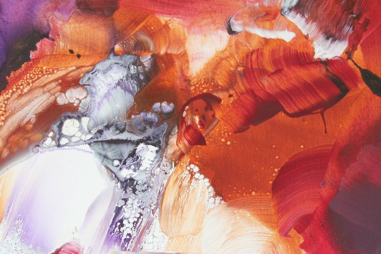 Original Abstract Floral Painting by Paresh Nrshinga Frsa