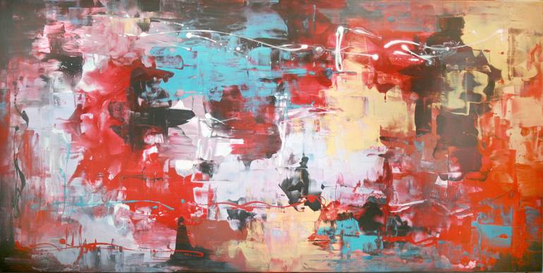 Original Abstract Landscape Paintings by Paresh Nrshinga Frsa