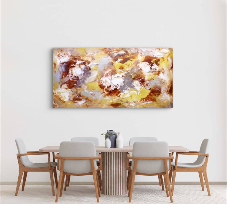 Original Art Deco Abstract Painting by Paresh Nrshinga Frsa
