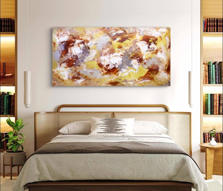 Original Art Deco Abstract Painting by Paresh Nrshinga Frsa