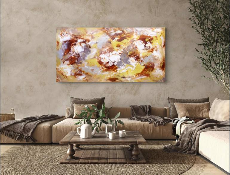 Original Art Deco Abstract Painting by Paresh Nrshinga Frsa