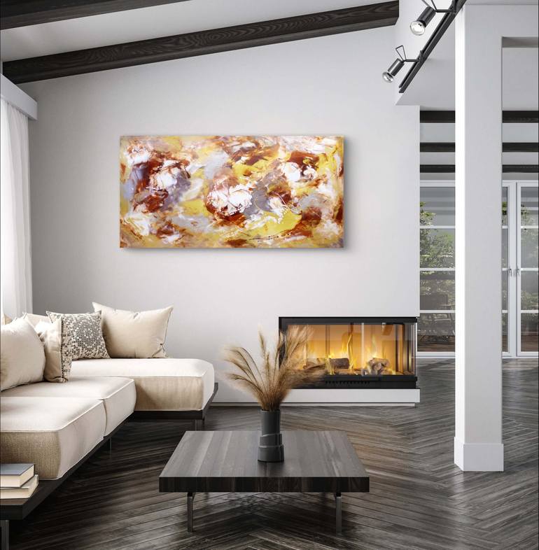Original Art Deco Abstract Painting by Paresh Nrshinga Frsa