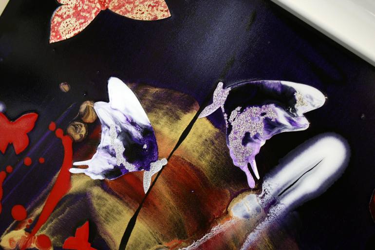 Original Abstract Floral Collage by Paresh Nrshinga Frsa