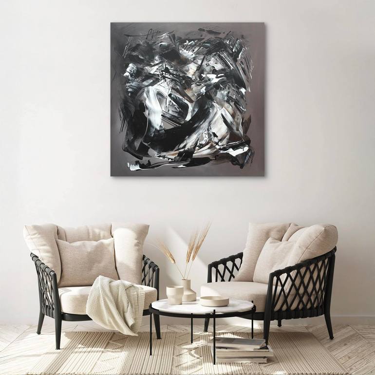 Original Abstract Expressionism Abstract Painting by Paresh Nrshinga Frsa
