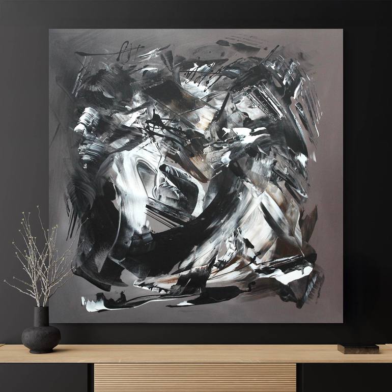 Original Abstract Expressionism Abstract Painting by Paresh Nrshinga Frsa