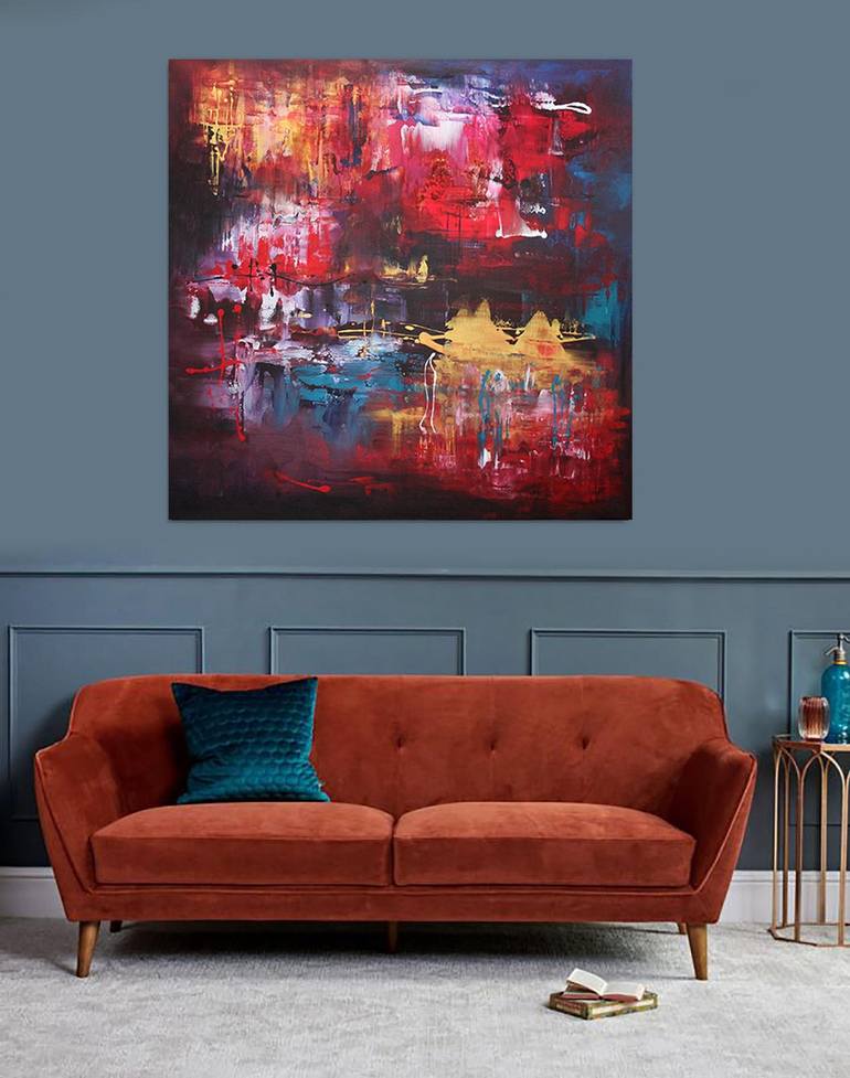 Original Abstract Expressionism Abstract Painting by Paresh Nrshinga