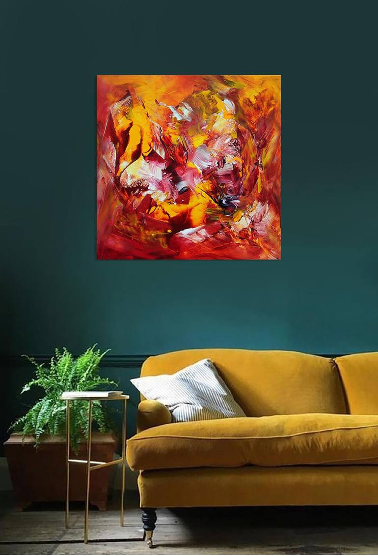 Original Abstract Expressionism Abstract Painting by Paresh Nrshinga