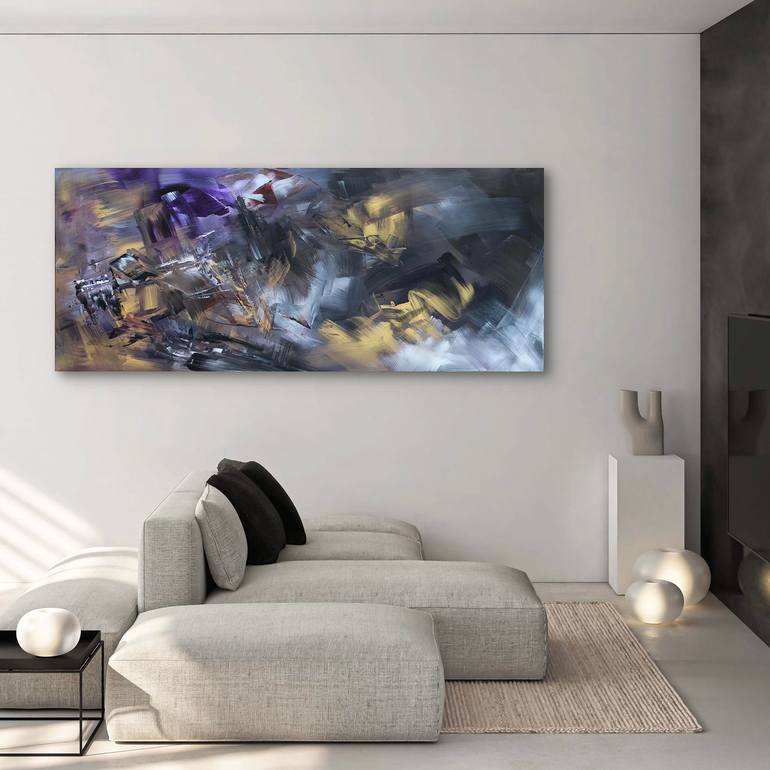 Original Abstract Expressionism Abstract Painting by Paresh Nrshinga Frsa