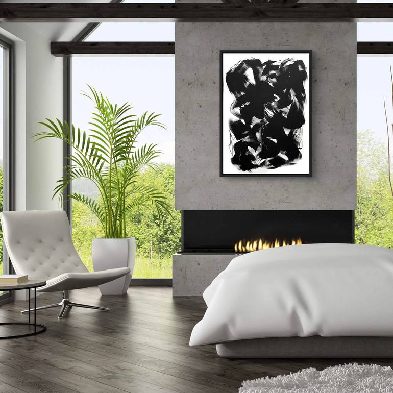 Original Abstract Expressionism Abstract Painting by Paresh Nrshinga Frsa