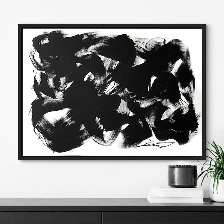 Original Abstract Expressionism Abstract Painting by Paresh Nrshinga Frsa