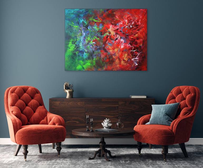 Original Abstract Expressionism Abstract Painting by Paresh Nrshinga