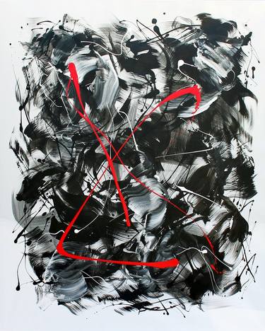 Black White And Red Paintings Saatchi Art