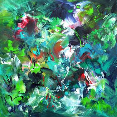 Original Abstract Expressionism Abstract Paintings by Paresh Nrshinga