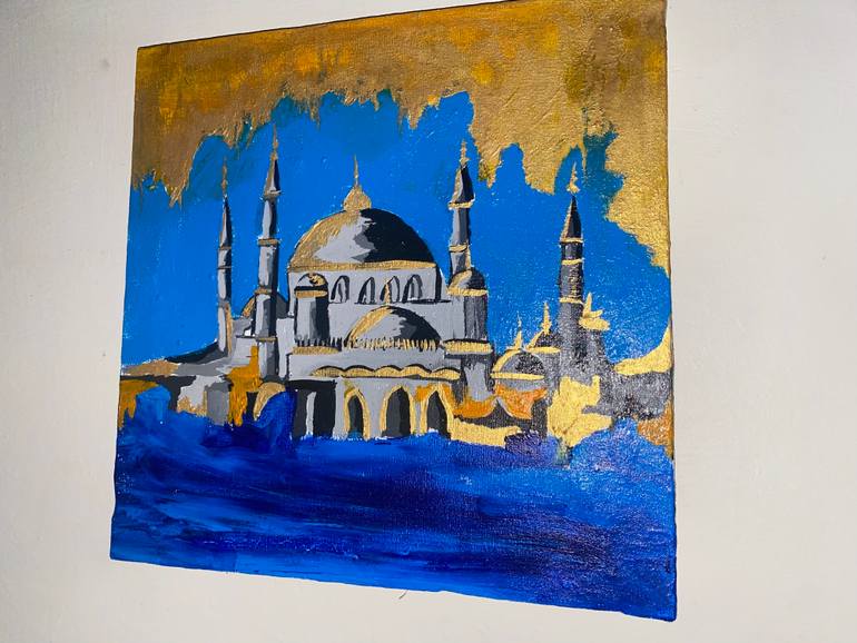Original Art Deco Abstract Painting by Aaiza Ahmed
