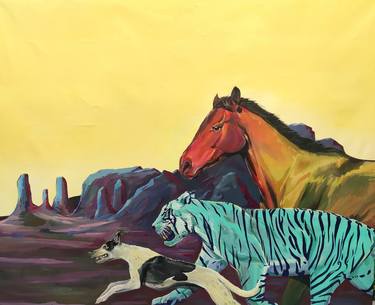 Original Figurative Animal Painting by Quentin Jorand
