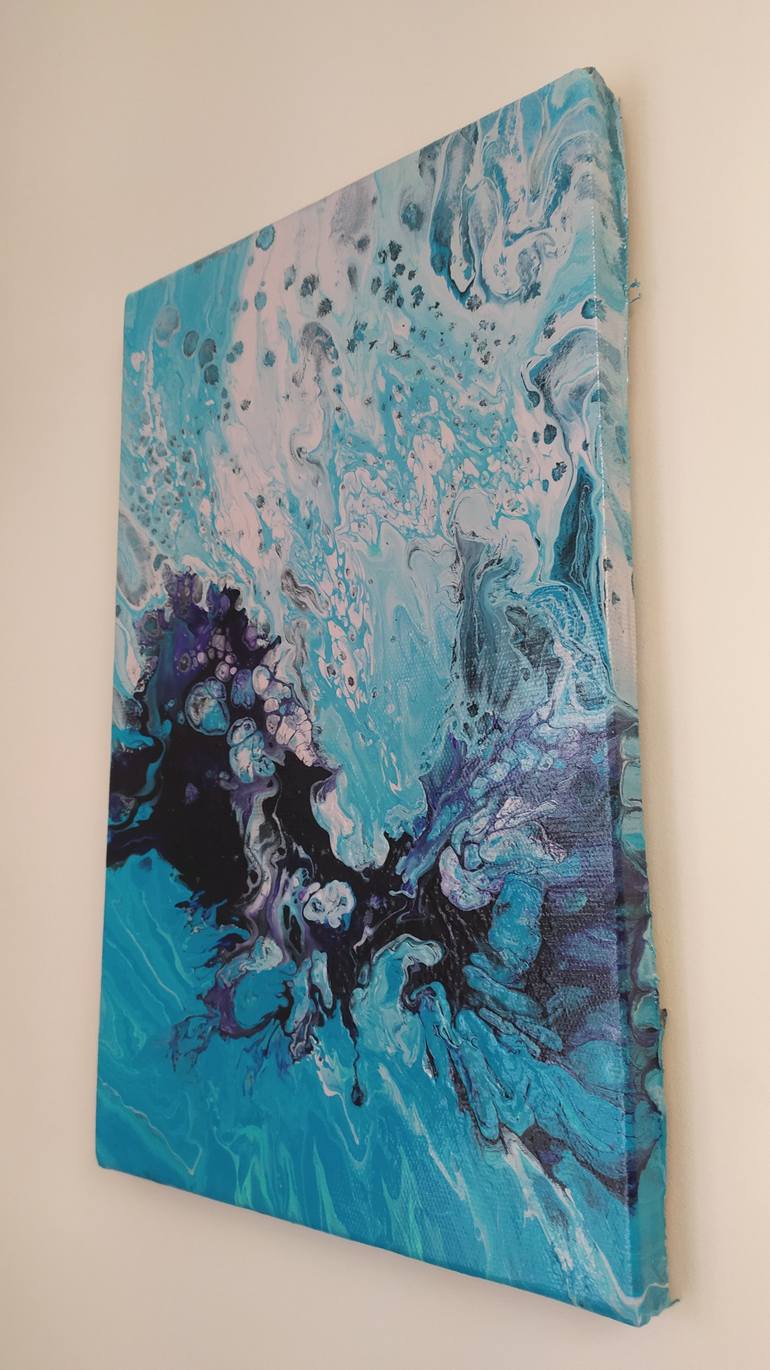 Original Abstract Expressionism Abstract Painting by Resul Uzay Rzayev