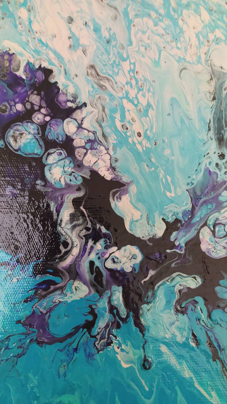 Original Abstract Expressionism Abstract Painting by Resul Uzay Rzayev