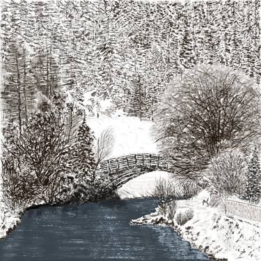 ⭐  Bridge over the Isère. 4/18 Limited Edition art print. thumb