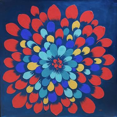 Original Pop Art Floral Paintings by Rose Moore