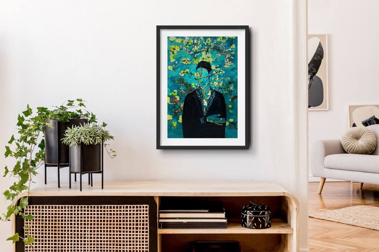 Original Abstract Expressionism People Painting by Burcu Panahi