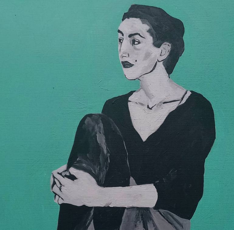 Original Realism Women Painting by Burcu Panahi