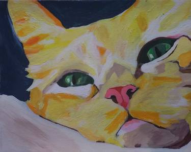 Print of Cats Paintings by Burcu Panahi
