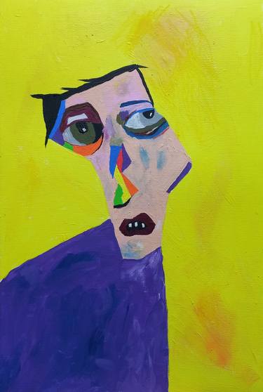 Print of Abstract Expressionism Portrait Paintings by Burcu Panahi