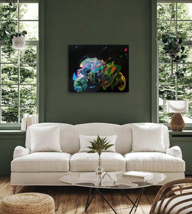 Original Fine Art Abstract Painting by Burcu Panahi