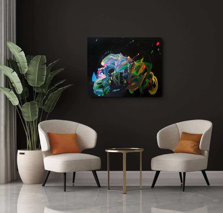 Original Fine Art Abstract Painting by Burcu Panahi