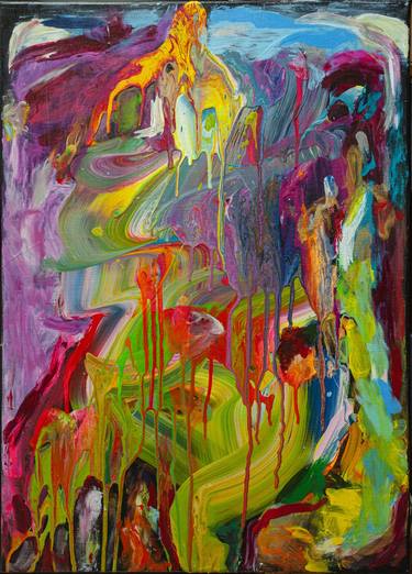 Original Abstract Expressionism Abstract Paintings by Burcu Panahi