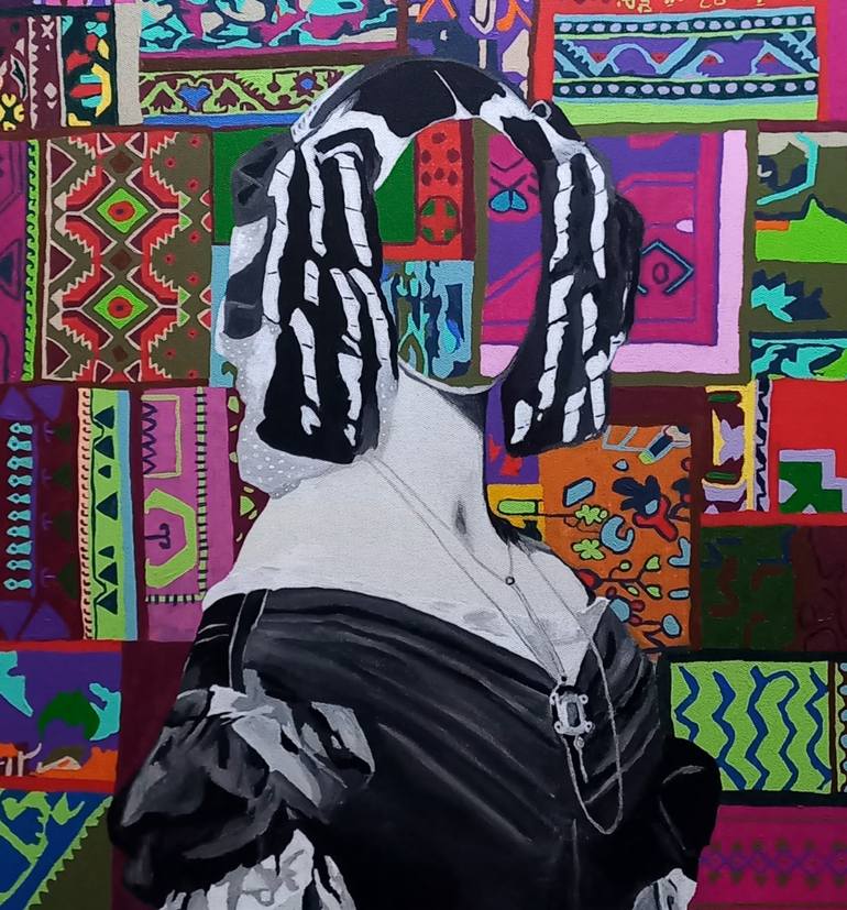 Original Abstract People Painting by Burcu Panahi