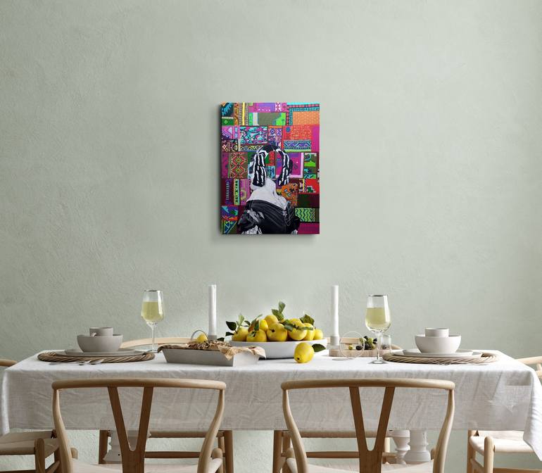 Original Abstract People Painting by Burcu Panahi