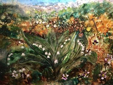 Lillies of the valley modern landscape painting thumb