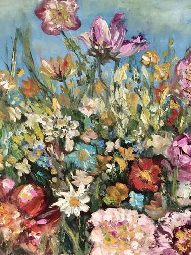 Print of Art Deco Floral Paintings by Raissa Leonova
