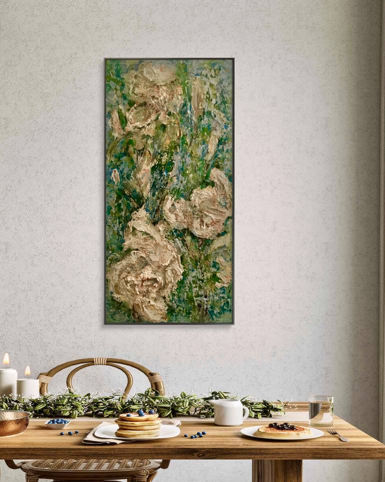 Original Impressionism Abstract Painting by Raissa Leonova