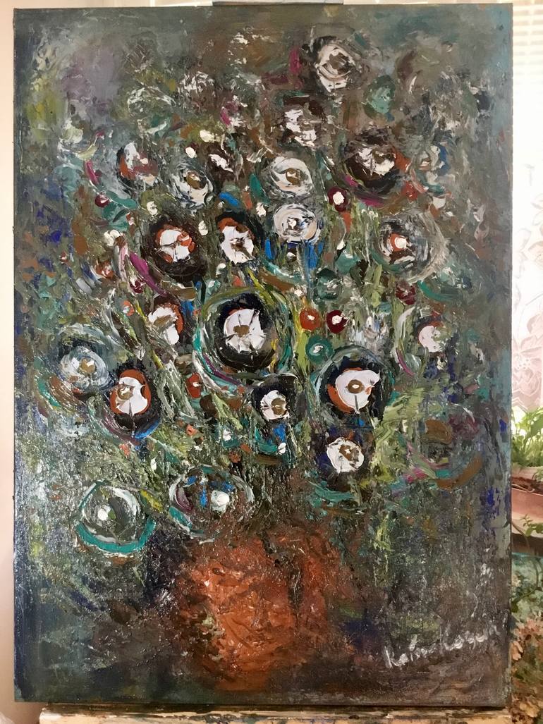 Original Abstract Painting by Raissa Leonova