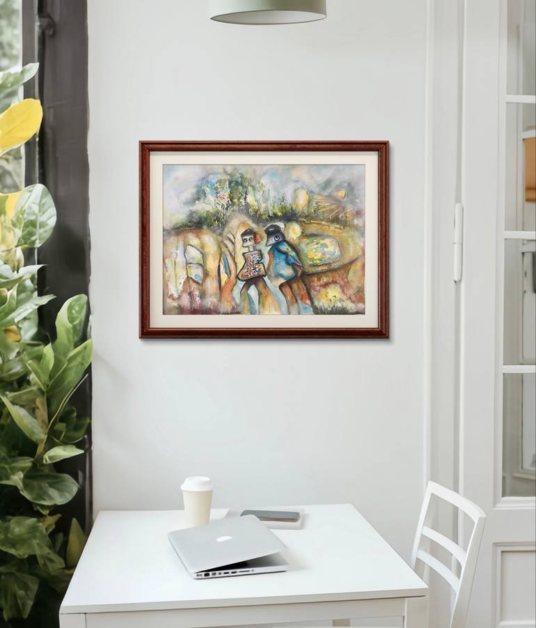 Original Figurative Love Painting by Raissa Leonova