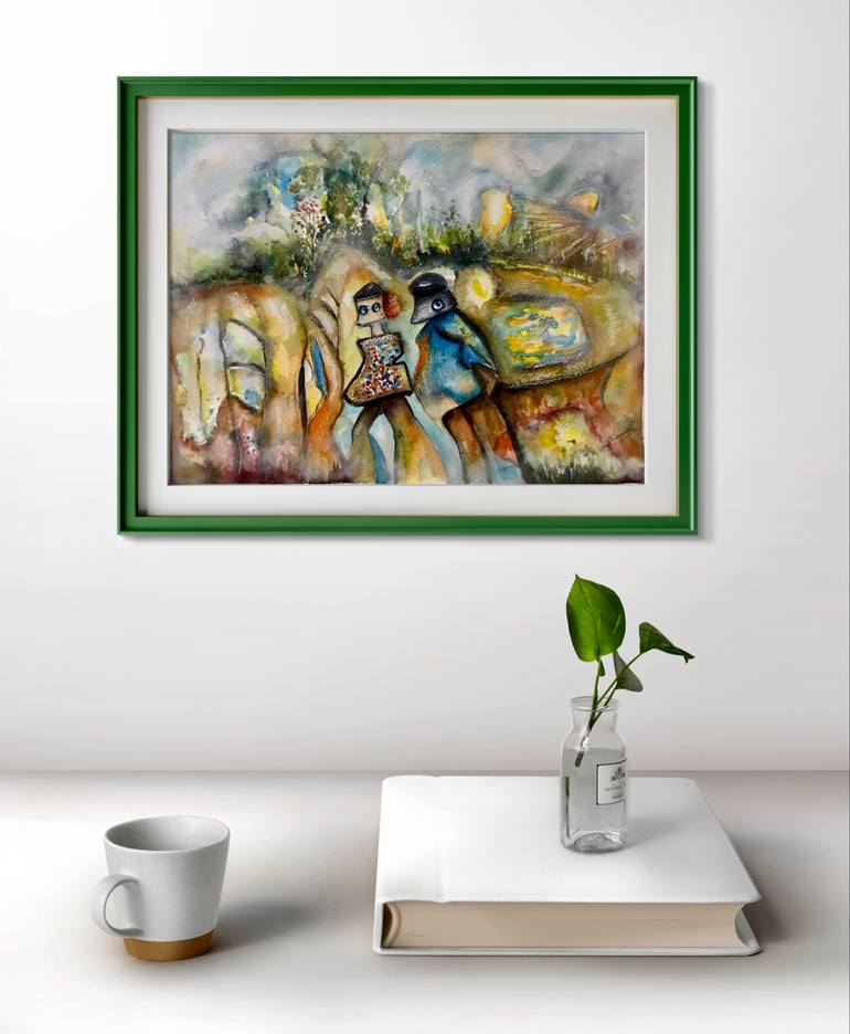 Original Figurative Love Painting by Raissa Leonova